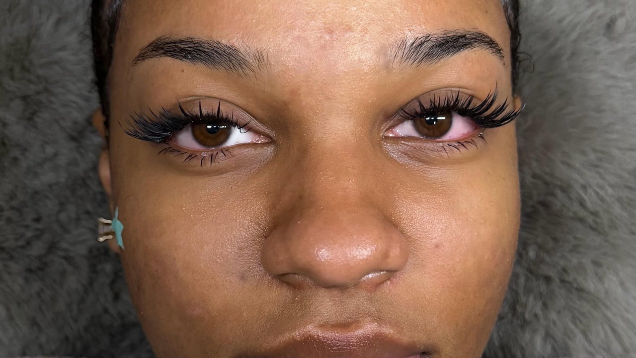Lash set met spikes, ogen van dichtbij